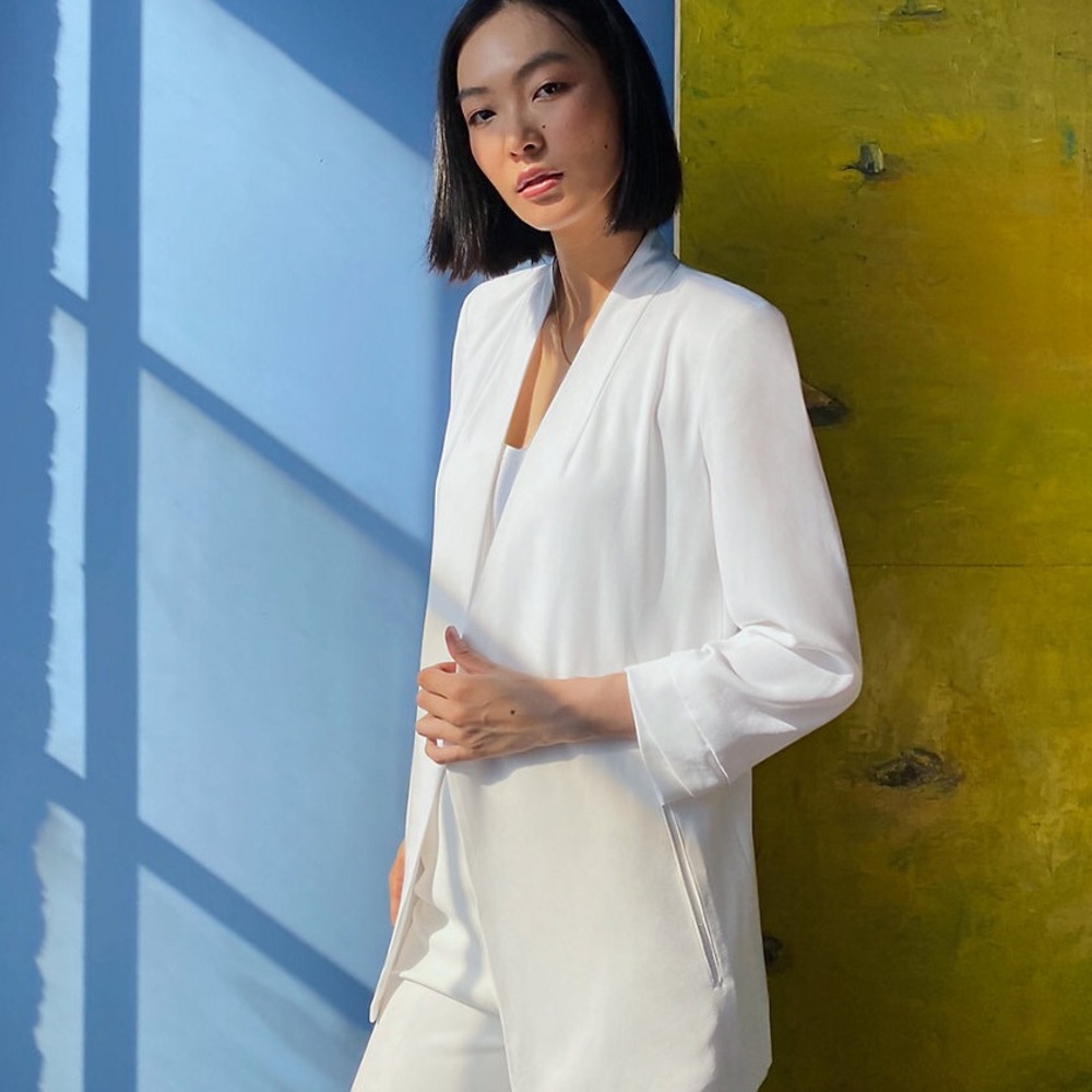 Aritzia Babaton Power Blazer in white